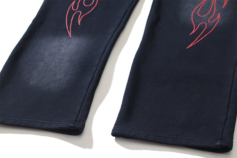 Helistar Flame Graphic Washed Sweatpants — detail