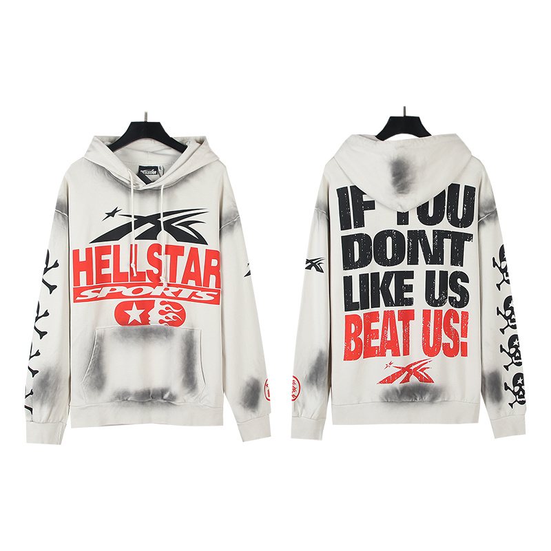 Hellstar Beat Us Washed Graphic Hoodie — hero
