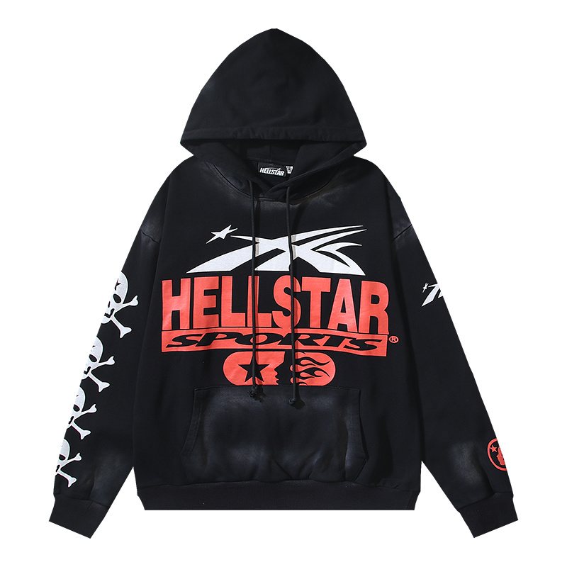 Hellstar Beat Us Washed Graphic Hoodie — front