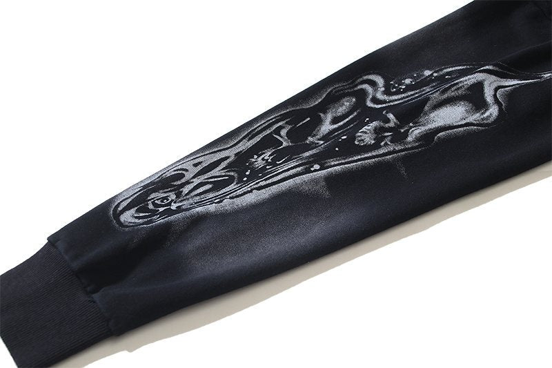 Hellstar Washed Black Graphic Hoodie — detail