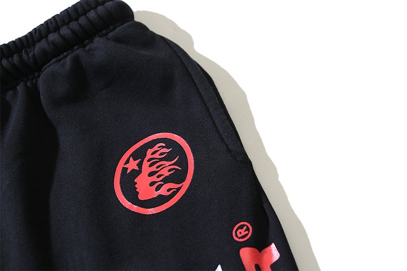 Hellstar Washed Black Graphic Sweatpants — detail