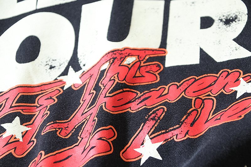 Hellstar Tour Washed Black Graphic Hoodie — detail