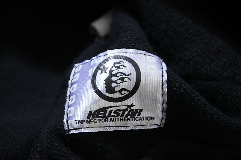 Hellstar Washed Flame Graphic Hoodie — neck_label