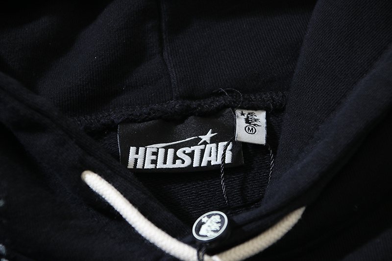 Hellstar Washed Flame Graphic Hoodie — neck_label