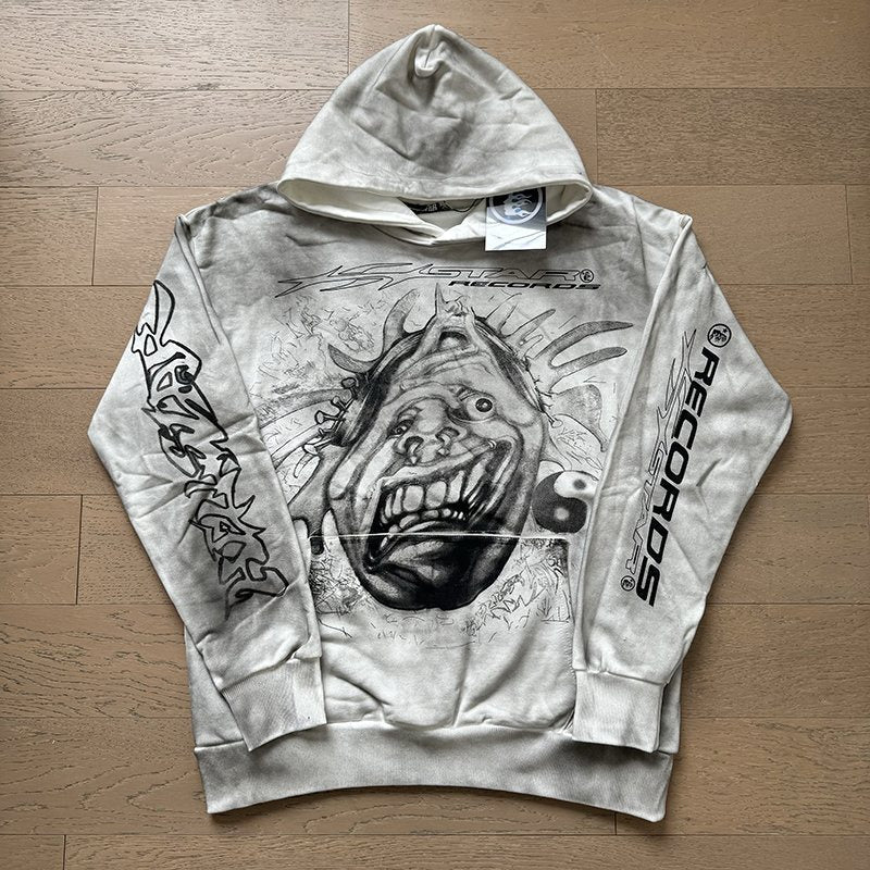 Hellstar Records Graphic Washed Hoodie — context