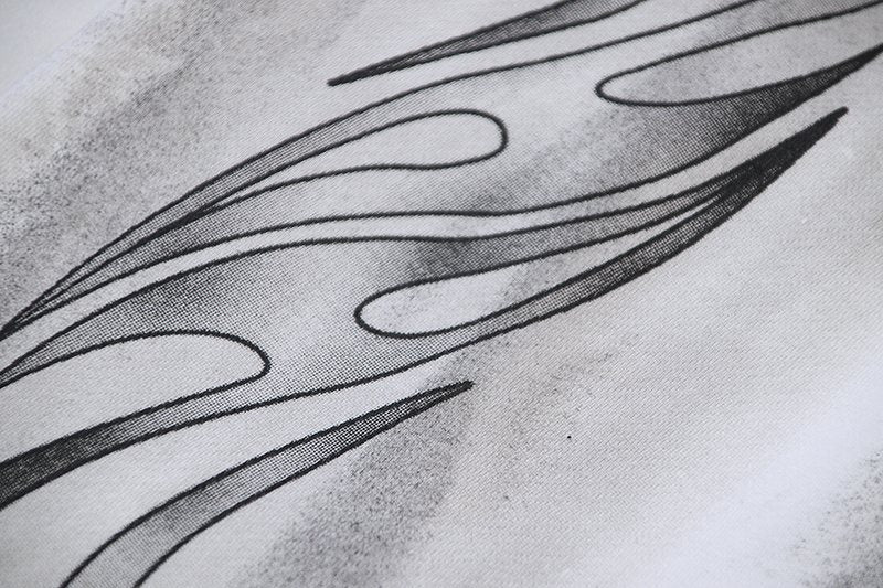 Hellstar Records Graphic Washed White Pants — fabric_closeup