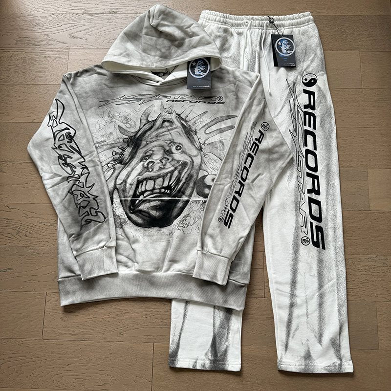 Hellstar Records Graphic Hoodie & Pants Matching Set — context