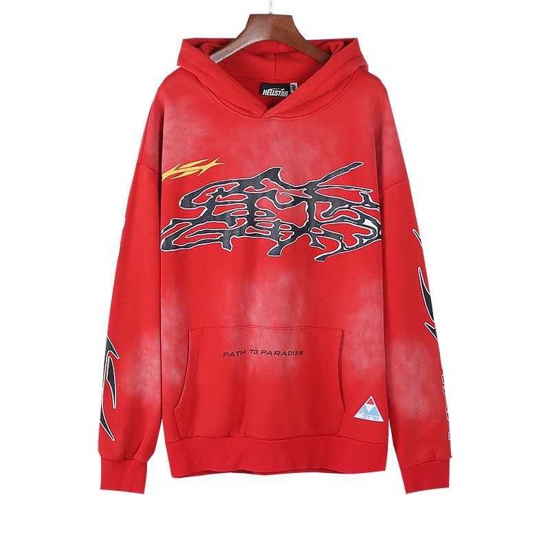 Hellstar Washed Red Graphic Hoodie — hero