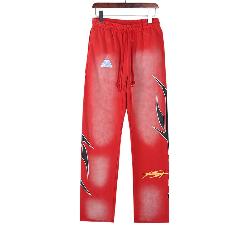 Hellstar Washed Red Straight-Leg Sweatpants — front