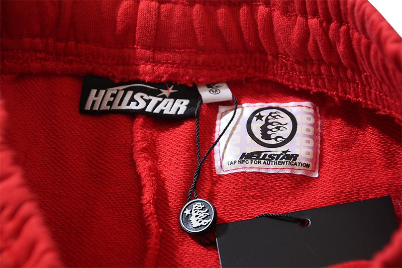 Hellstar Washed Red Straight-Leg Sweatpants — neck_label