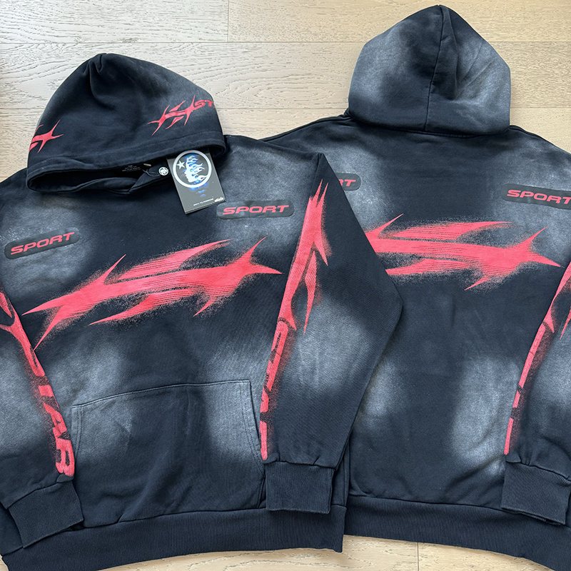 Hellstar Sport Graphic Hoodie - Washed Black — context