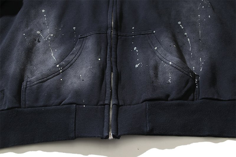 Hellstar Paint-Splatter Zip-Up Hoodie — detail