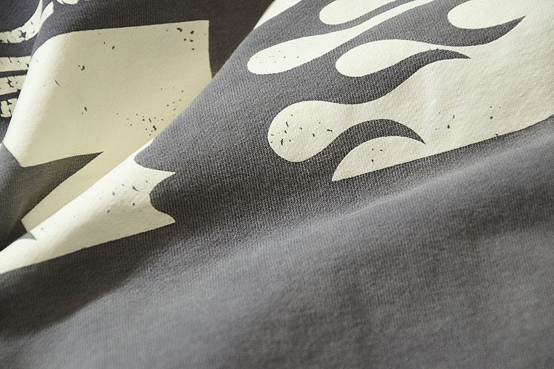 Hellstar Star & Flame Graphic Zip Hoodie — detail