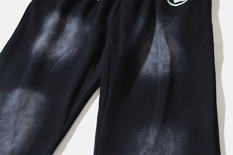 Hellstar Washed Black Logo Sweatpants — detail
