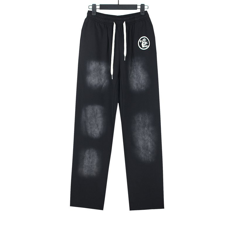 Hellstar Washed Black Logo Sweatpants — hero