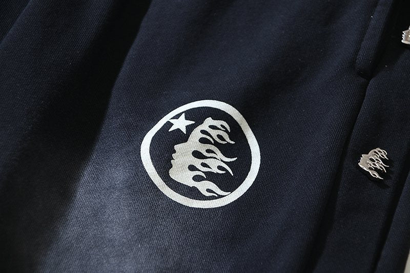 Hellstar Flame Logo Washed Sweatpants — detail