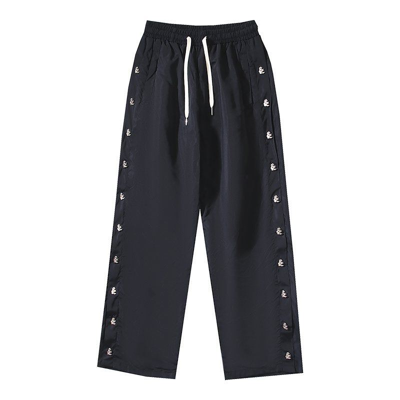 Hellstar Side Button Wide-Leg Pants - Black — hero