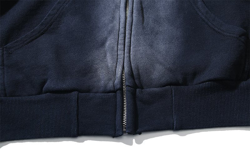 Hellstar Washed Splatter Zip Hoodie — detail