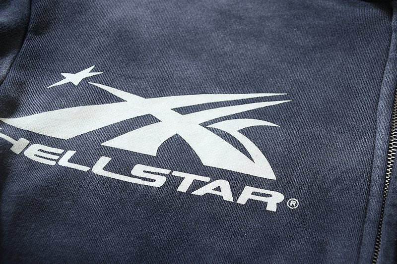 Hellstar Washed Splatter Zip Hoodie — detail