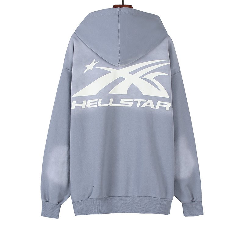Hellstar Washed Splatter Zip Hoodie — back