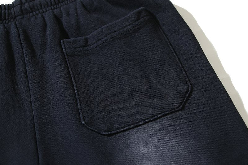 Hellstar Washed Black Front Graphic Sweatpants — detail