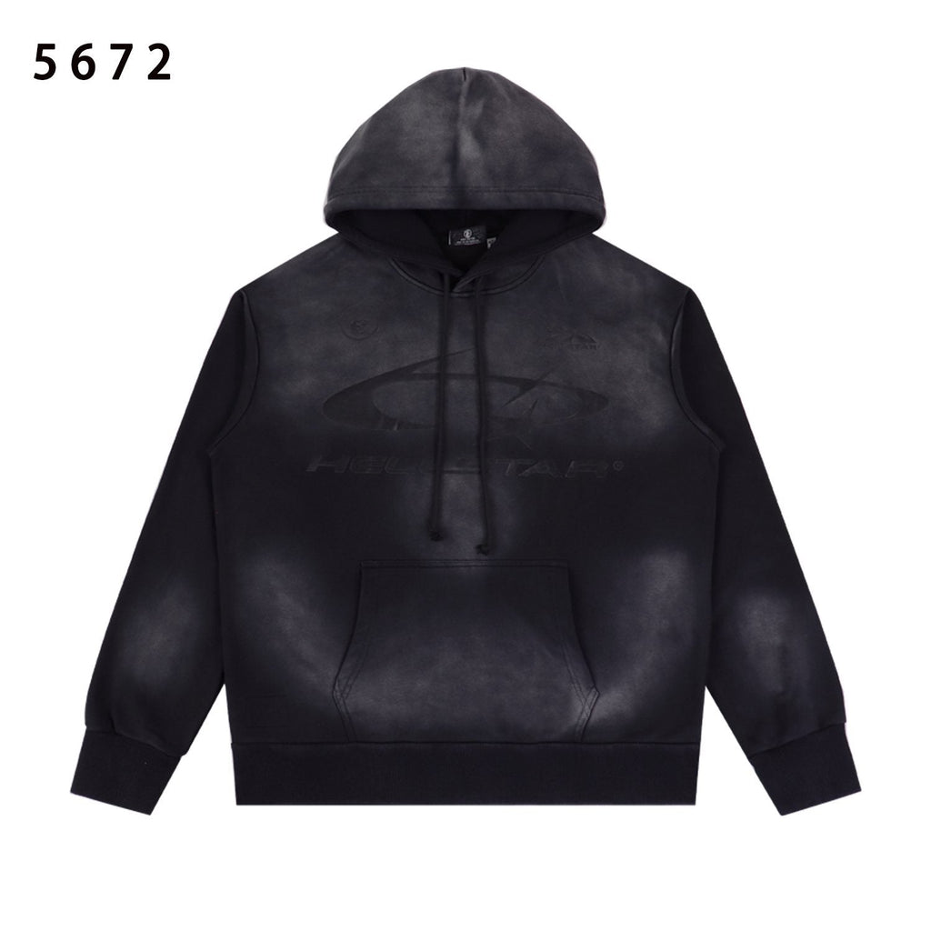 Hellstar Washed Black Graphic Hoodie — hero