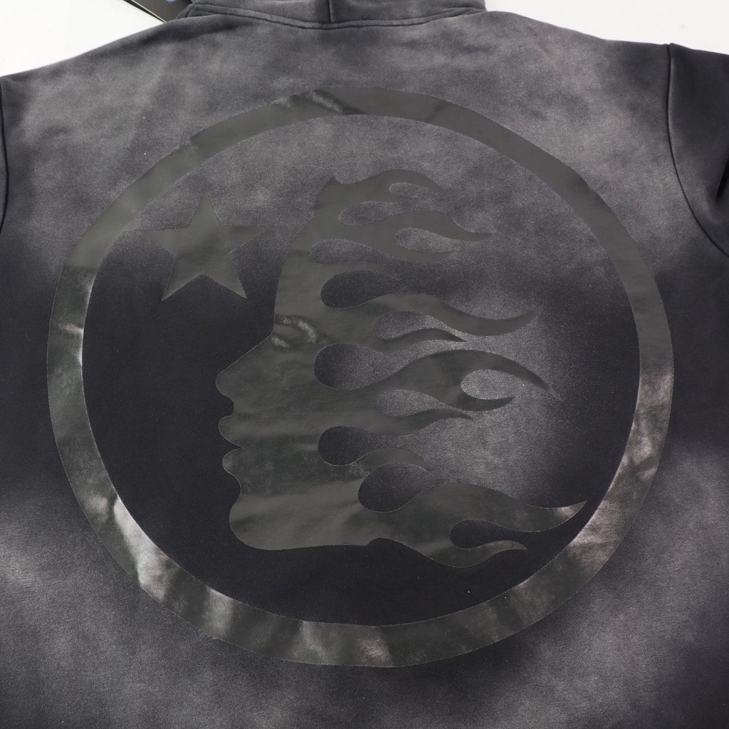 Hellstar Washed Black Graphic Hoodie — detail