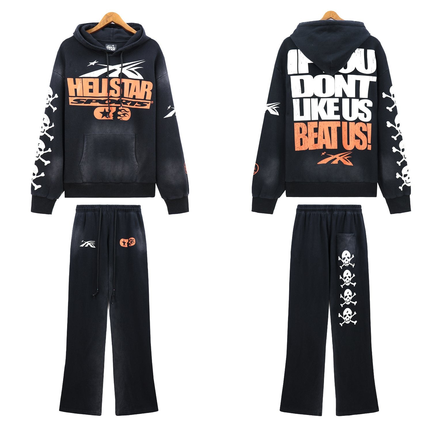 Hellstar Skull Graphic Hoodie & Sweatpants Set — hero