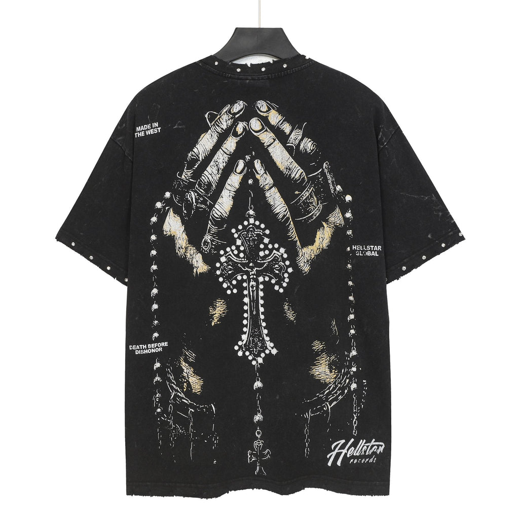 Hellstar Death Before Dishonor Graphic Short-Sleeve T-Shirt — back