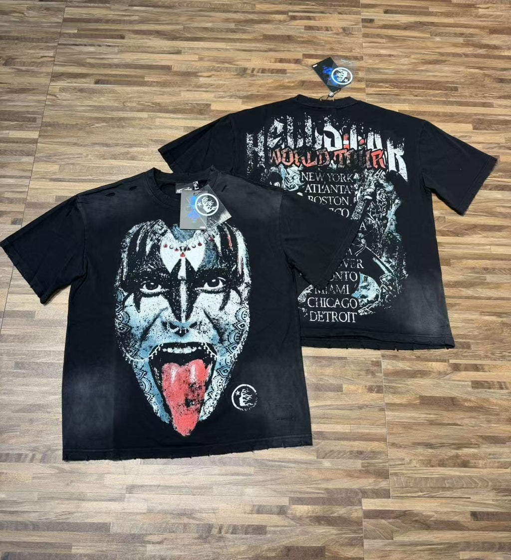 Hellstar Tour Graphic Distressed Short-Sleeve T-Shirt — context