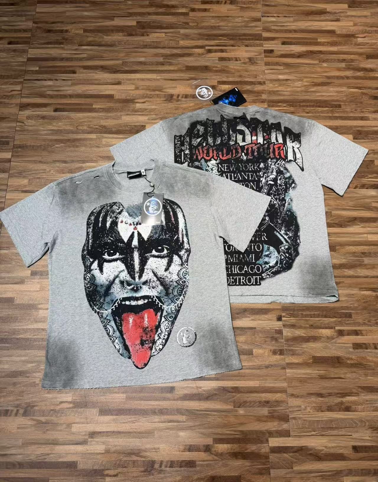 Hellstar Tour Graphic Distressed Short-Sleeve T-Shirt — context