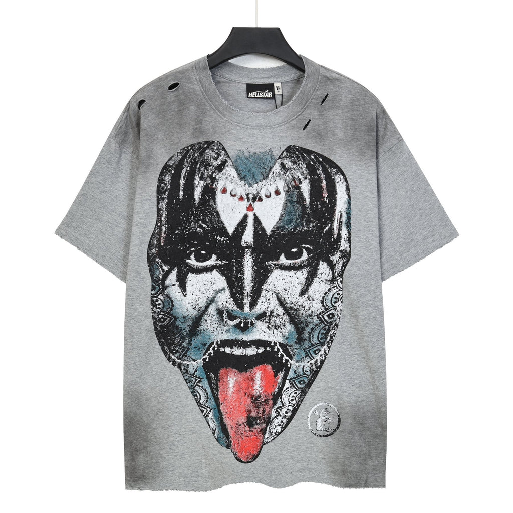 Hellstar Tour Graphic Distressed Short-Sleeve T-Shirt — front