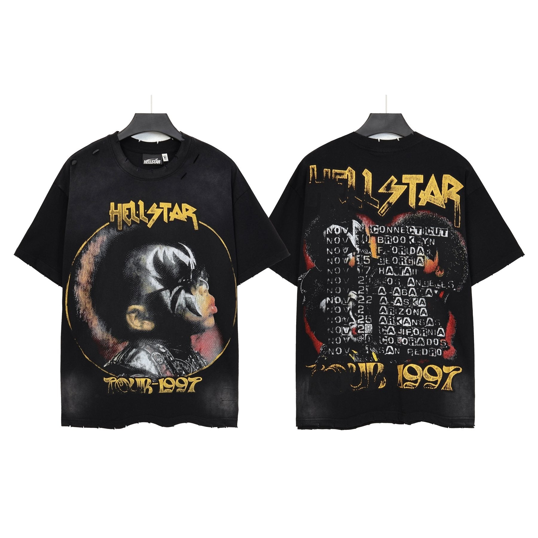 Hellstar Tour 1997 Distressed Graphic T-Shirt — front