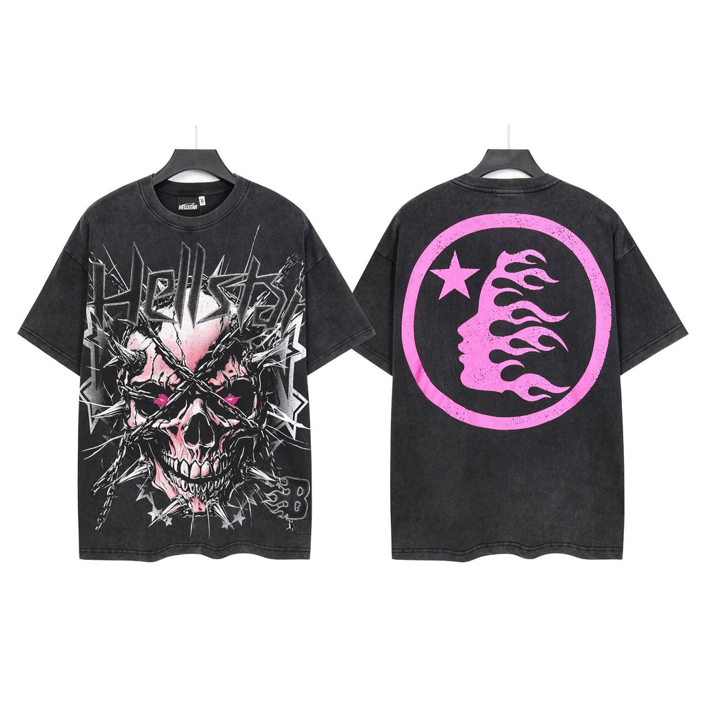 Hellstar Skull & Flame Washed Graphic T-Shirt — hero