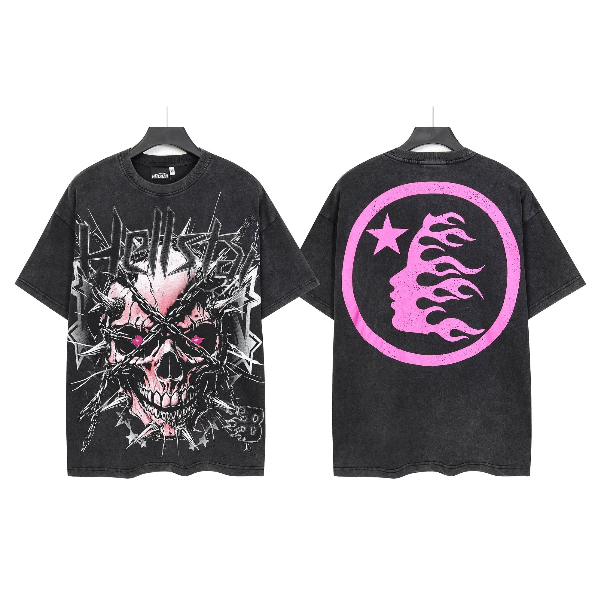 Hellstar Skull & Flame Washed Graphic T-Shirt — hero