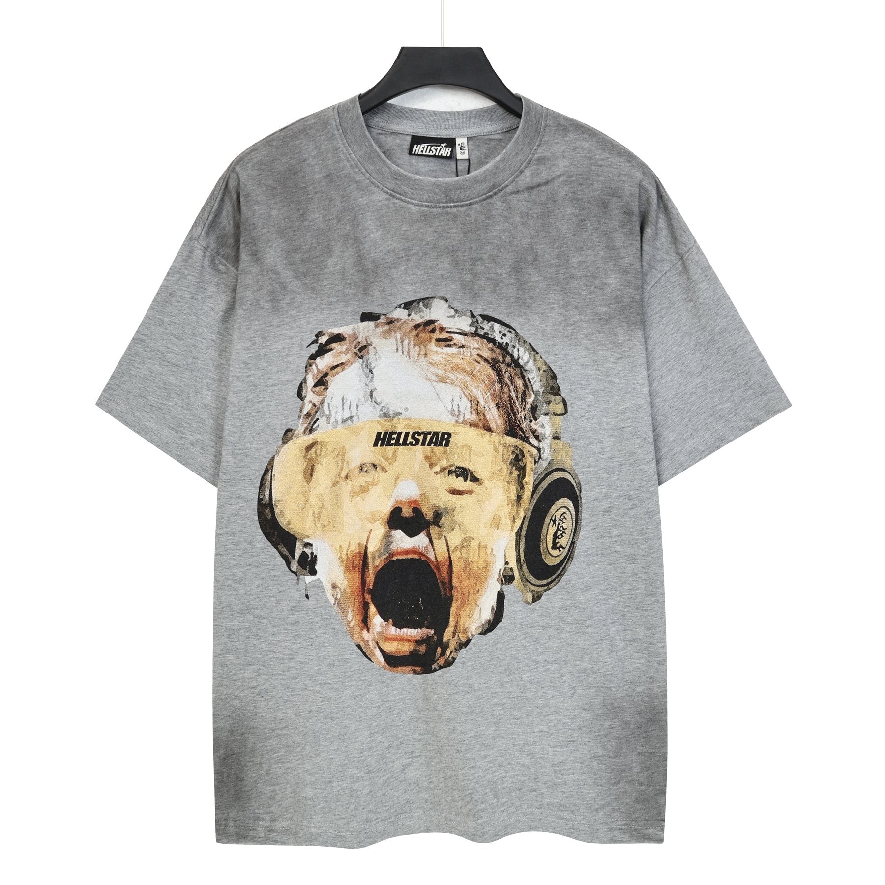 Hellstar Screaming Head Star Graphic T-Shirt — front