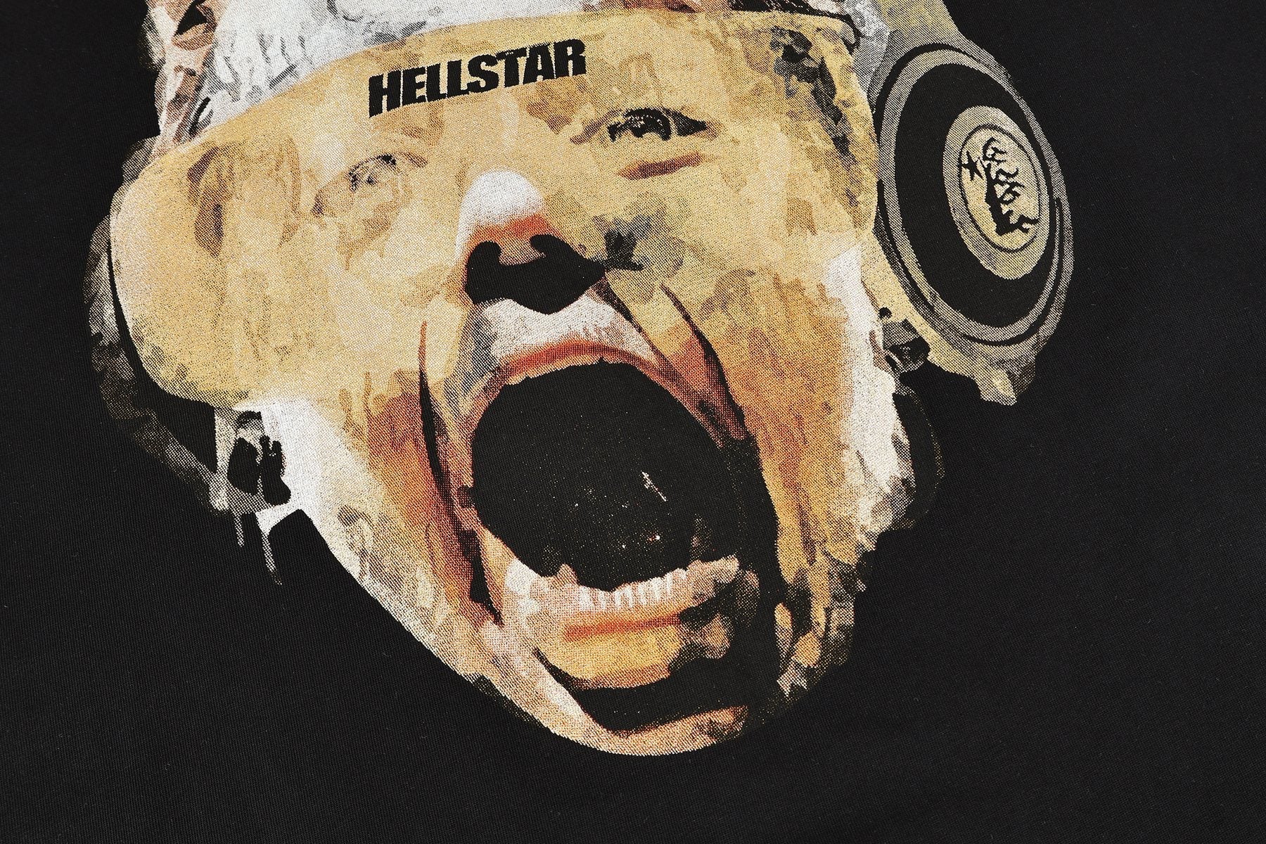 Hellstar Screaming Head Star Graphic T-Shirt — detail