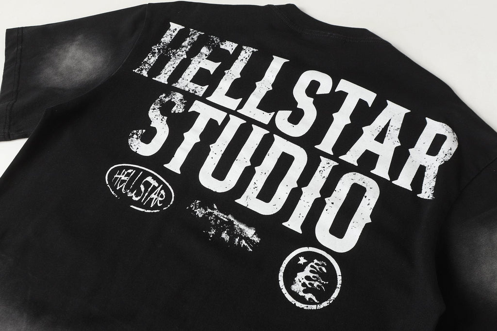 Hellstar Records Studio Acid-Wash T-Shirt — detail