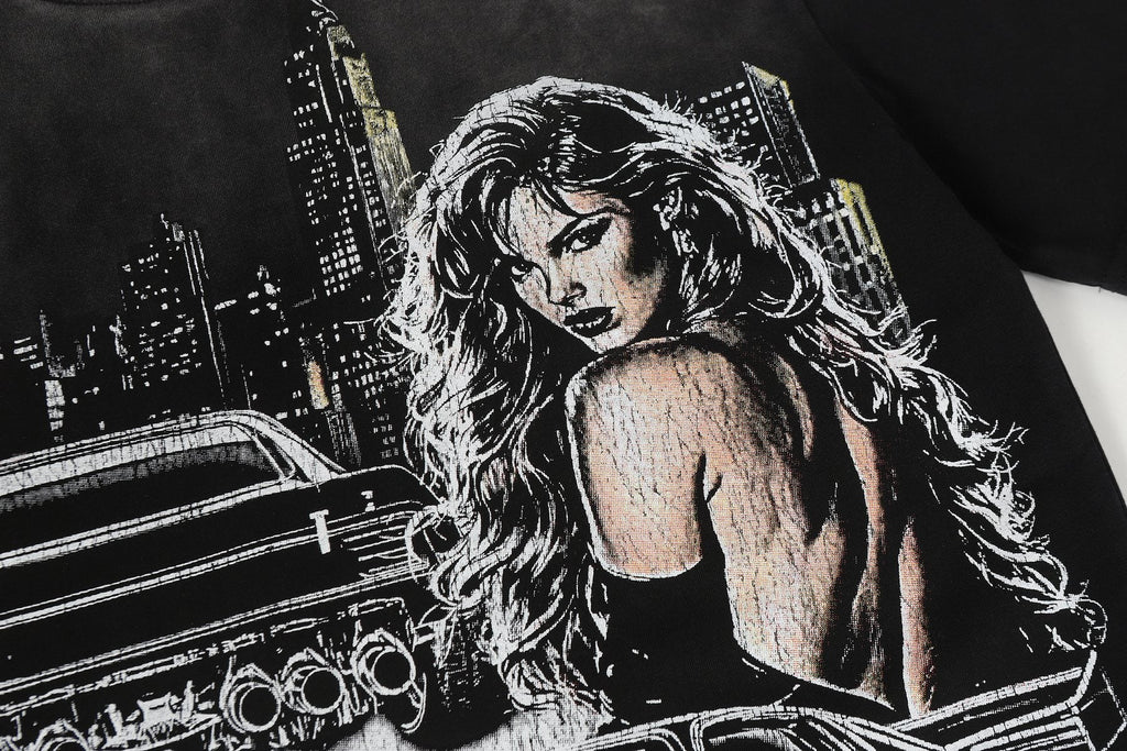 Hellstar Records Studio Acid-Wash T-Shirt — detail