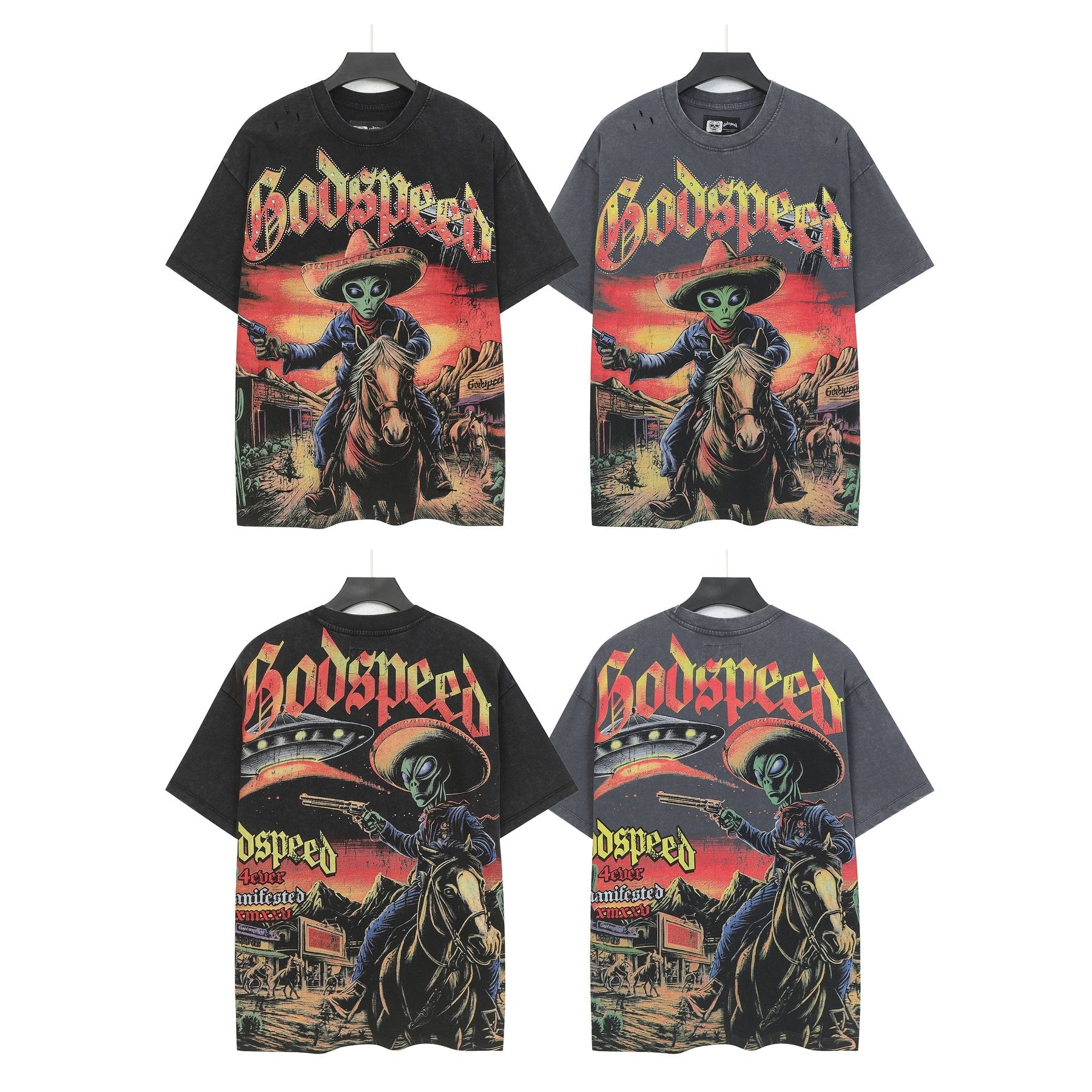 Godspeed Alien Cowboy Graphic T-Shirt — comparison