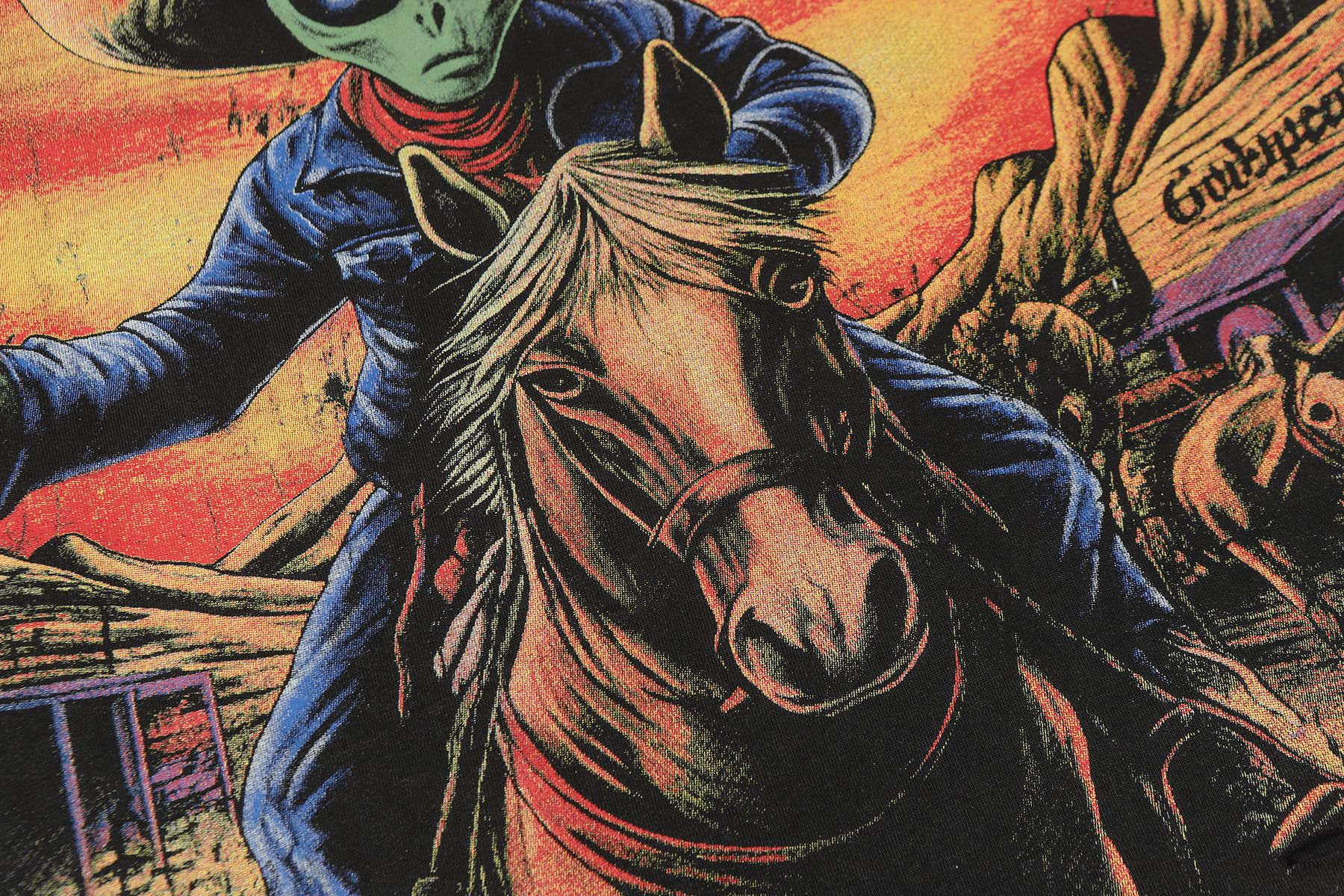 Godspeed Alien Cowboy Graphic T-Shirt — detail