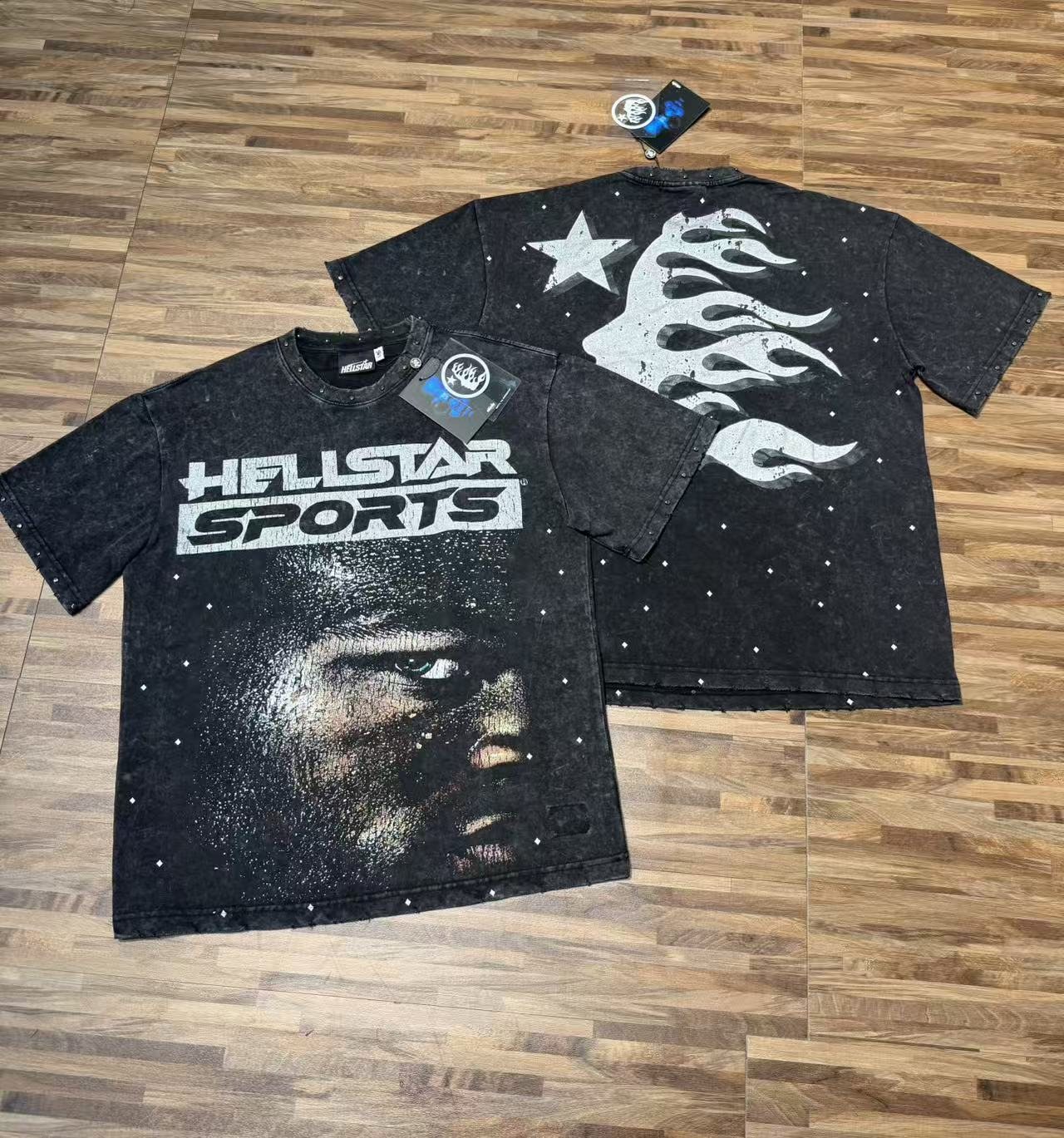 Hellstar Face & Flame Graphic T-Shirt — context