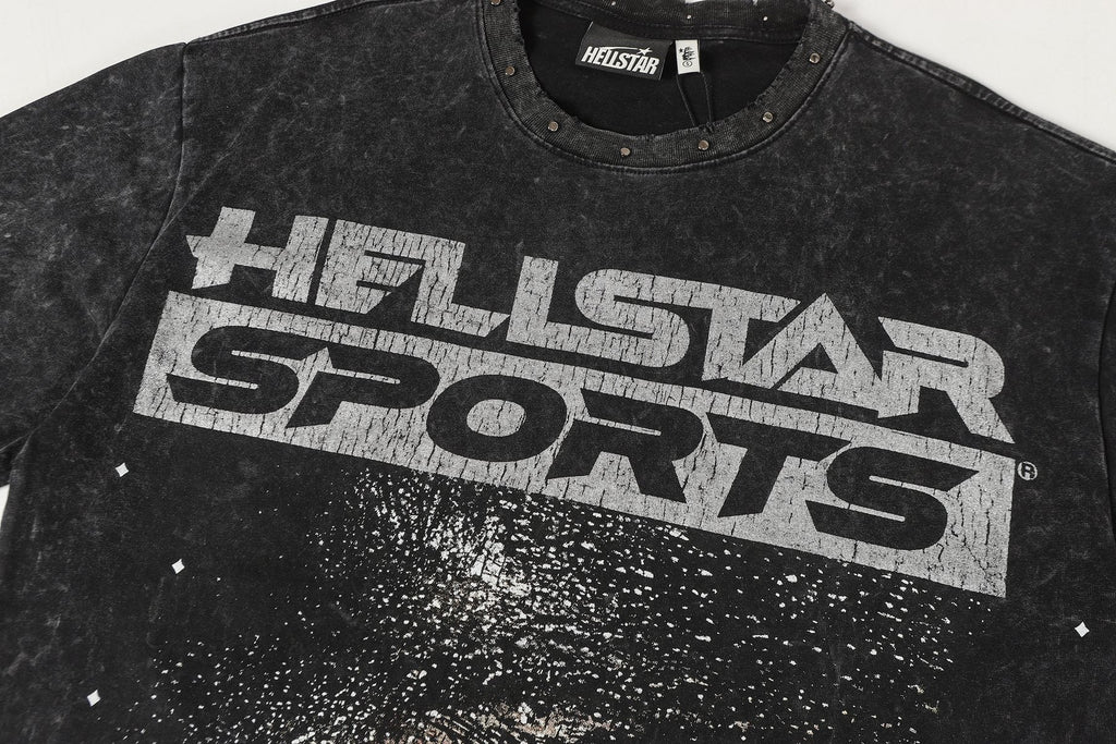Hellstar Face & Flame Graphic T-Shirt — detail