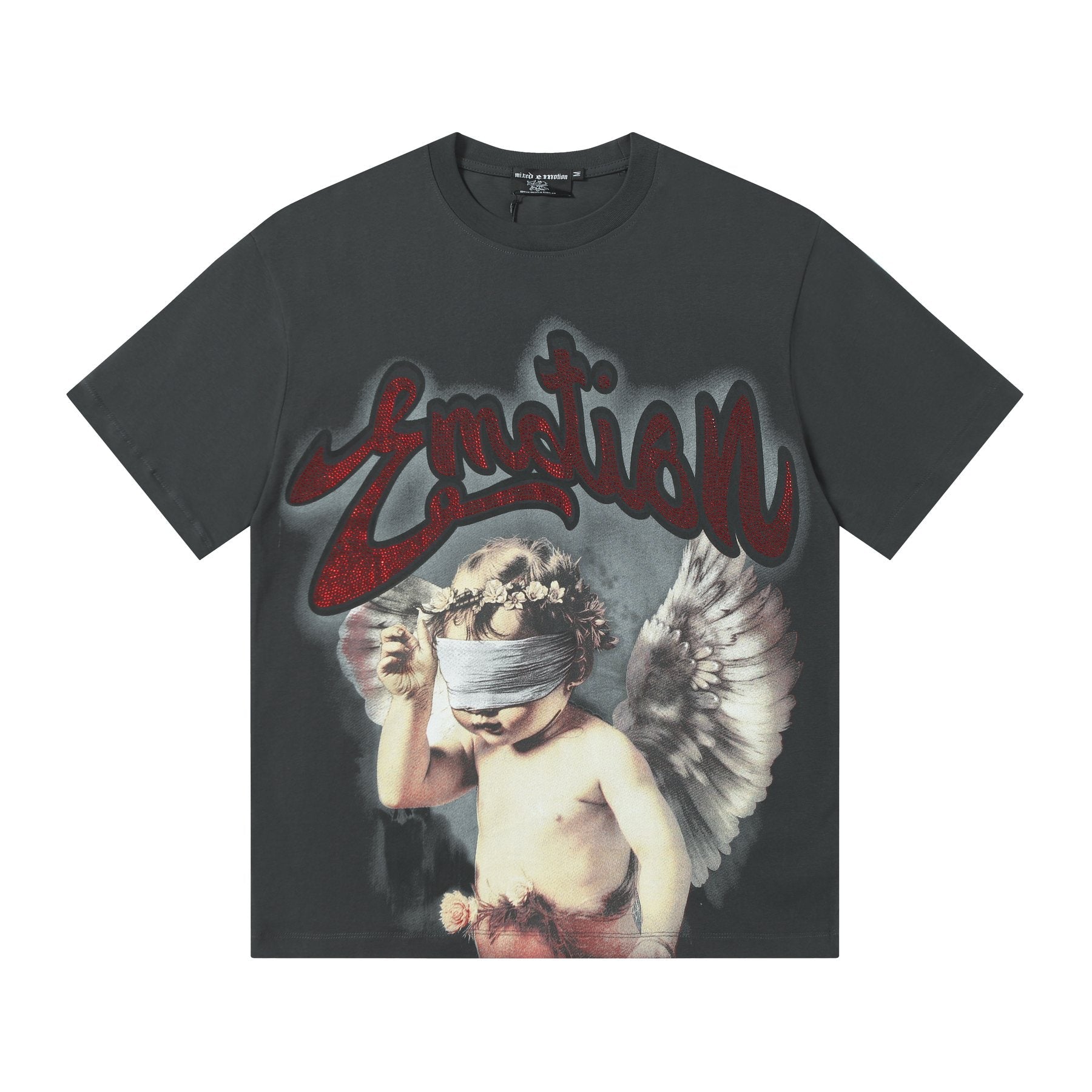 MIXED EMOTION Angel Graphic Short-Sleeve T-Shirt — front