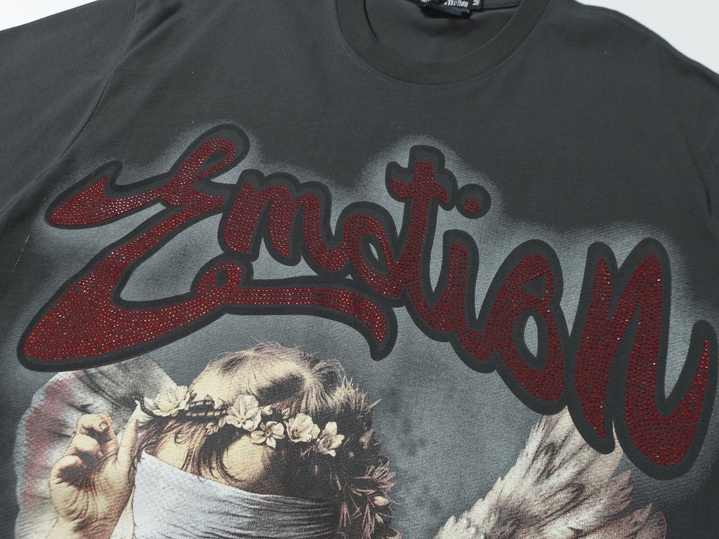 MIXED EMOTION Angel Graphic Short-Sleeve T-Shirt — detail