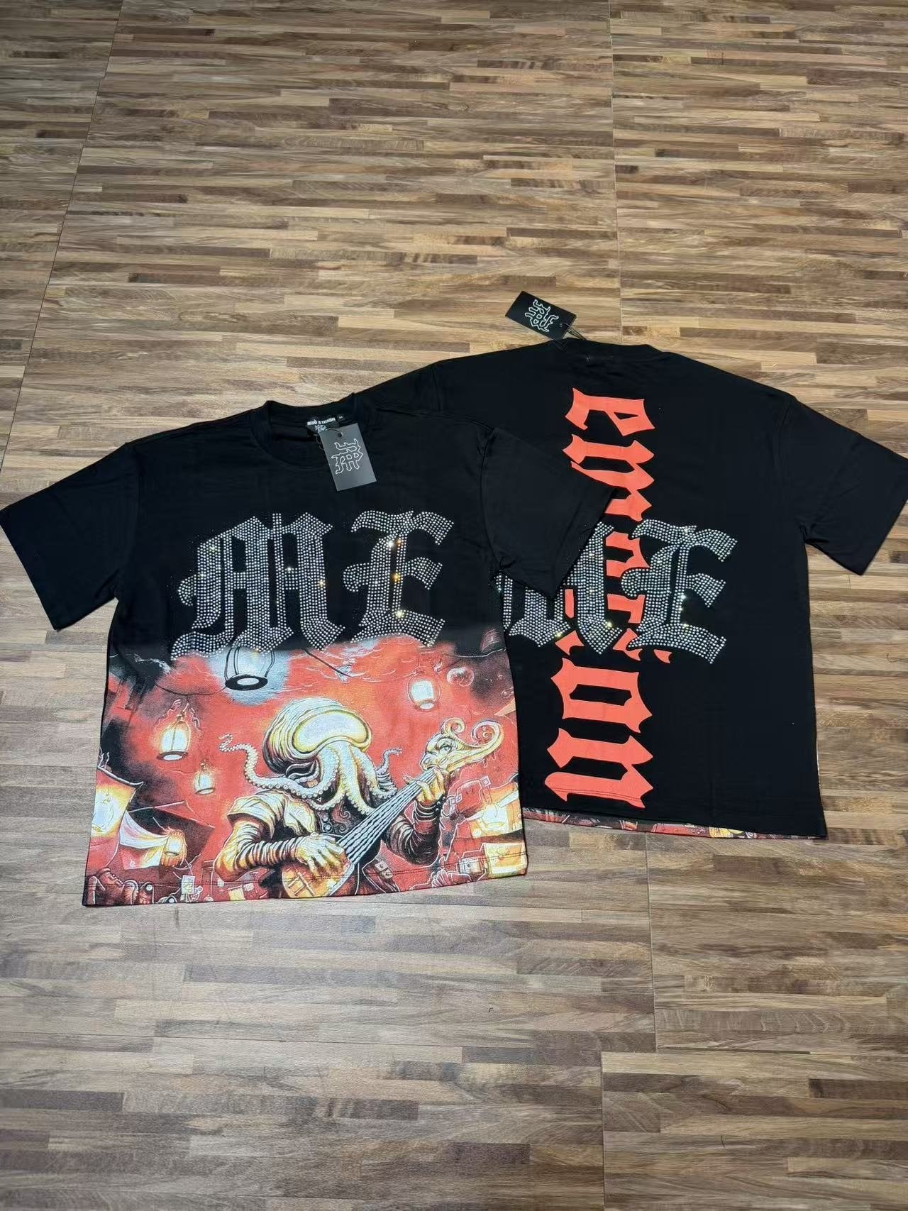 MIXED EMOTION Octopus Graphic Short-Sleeve T-Shirt — context