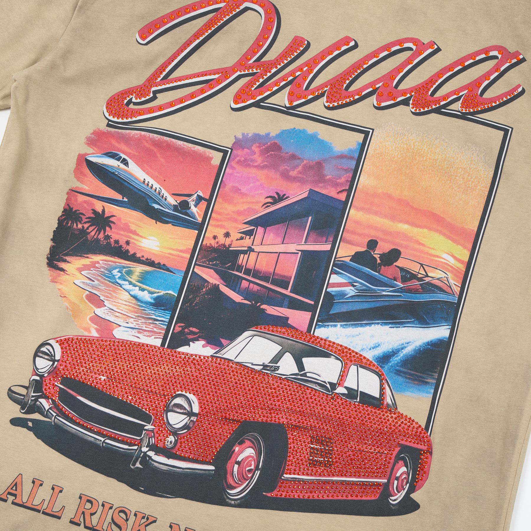 Rough Play All Risk Car Graphic Short-Sleeve T-Shirt — detail