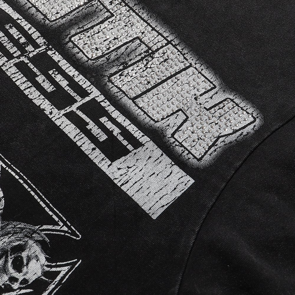 MAJESTIK Death Chain Skull Graphic T-Shirt — detail