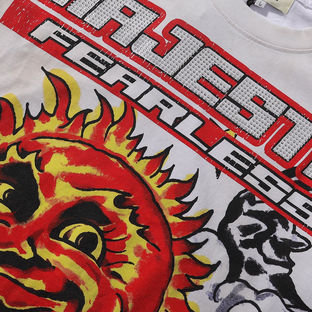 MAJESTIK Fearless Sun Graphic T-Shirt — detail