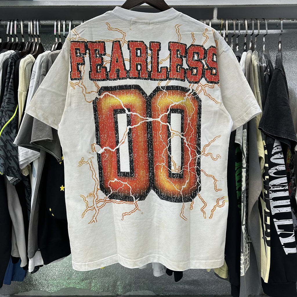 MAJESTIK Fearless 00 Football Bear Graphic T-Shirt — context